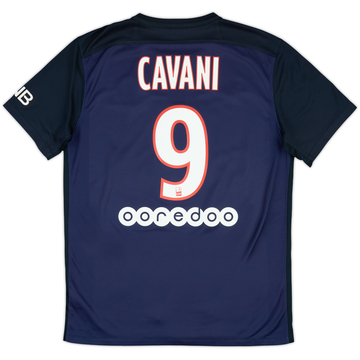 2015-16 Paris Saint-Germain Home Shirt Cavani #9 - 6/10 - (M)