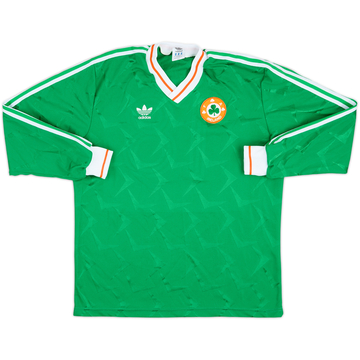 1990 Ireland Match Issue Home L/S Shirt #18