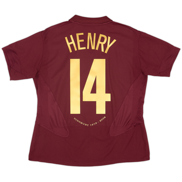 2005-06 Arsenal Home Shirt Henry #14 - 8/10 - (Women's XL)
