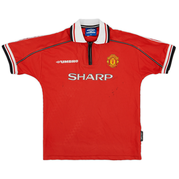 1998-00 Manchester United Home Shirt - 5/10 - (L.Boys)