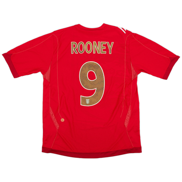 2006-08 England Away Shirt Rooney #9 - 6/10 - (L)