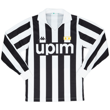 1989-90 Juventus Basic Home L/S Shirt - 8/10 - (S)