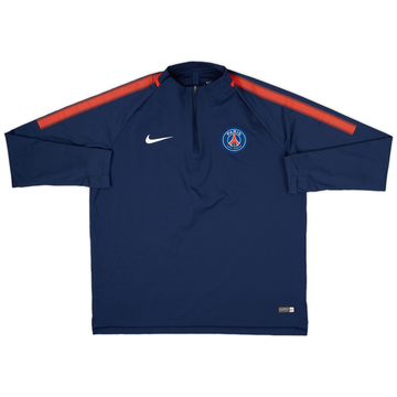 2017-18 Paris Saint-Germain Nike 1/4 Zip Drill Top - 8/10 - (XL)