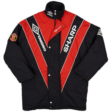 1992-93 Manchester United Umbro Padded Bench Coat - 8/10 - (XL)