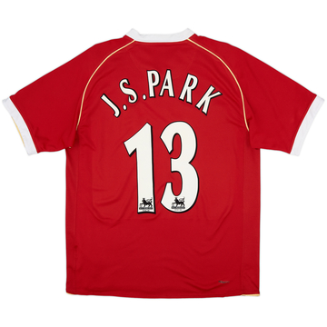 2006-07 Manchester United Home Shirt J.S Park #13 - 8/10 - (M)