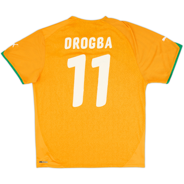 2010-11 Ivory Coast Home Shirt Drogba #11 - 7/10 - (XL)