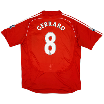 2006-08 Liverpool Home Shirt Gerrard #8 - 6/10 - (XXL)