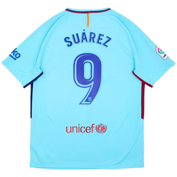 2017-18 Barcelona Away Shirt Suarez #9 - 6/10 - (L)