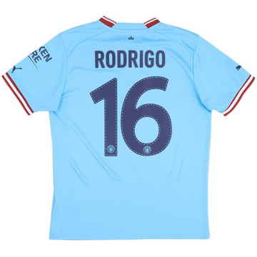 2022-23 Manchester City Home Shirt Rodrigo #16 - 10/10 - (M)