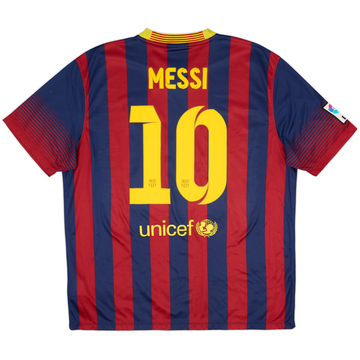 2013-14 Barcelona Home Shirt Messi #10 - 6/10 - (XL)