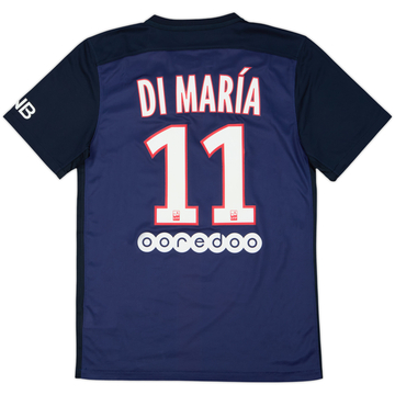 2015-16 Paris Saint-Germain Home Shirt Di Maria #11 - 8/10 - (S)