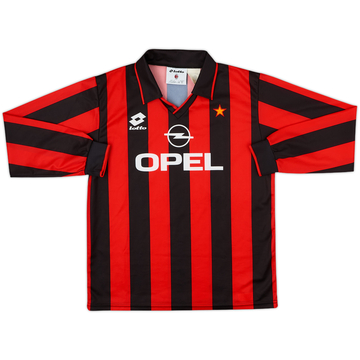 1994-95 AC Milan Home L/S Shirt - 10/10 - (XL.Boys)