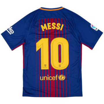 2017-18 Barcelona Home Shirt Messi #10 - 10/10 - (S)