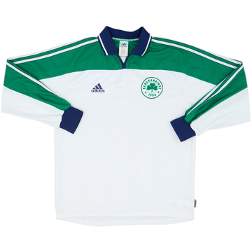 Camiseta de visitante de manga larga versión de jugador del Panathinaikos 2001-02 - 6/10 - (M)