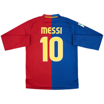 2008-09 Barcelona Home L/S Shirt Messi #10 - 8/10 - (L)
