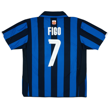 2007-08 Inter Milan Centenary Home Shirt Figo #7 - 6/10 - (XL)