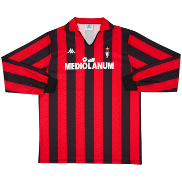 1989-90 AC Milan Home L/S Shirt - 9/10 - (XL)