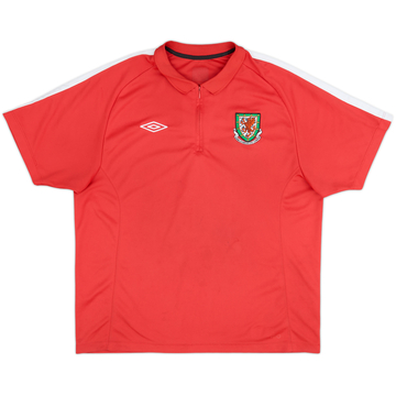 2010-11 Wales Umbro 1/4 Zip Polo Shirt - 8/10 - (L)