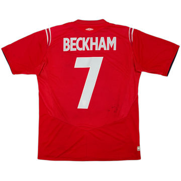 2004-06 England Away Shirt Beckham #7 - 4/10 - (M)