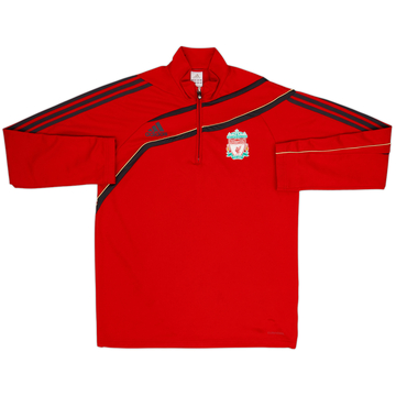 2008-09 Liverpool adidas 1/4 Zip Drill Top - 8/10 - (L)