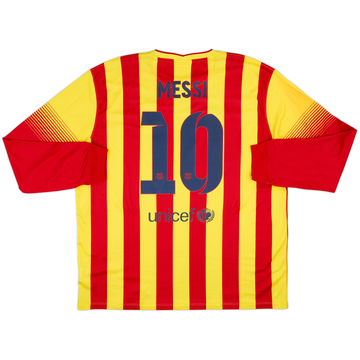2013-15 Barcelona Away L/S Shirt Messi #10 - 8/10 - (XXL)