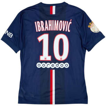 2015-16 Paris Saint-Germain Authentic Home Shirt Ibrahimovic #10 - 6/10 - (L)