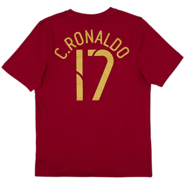 2006 Portugal Nike Cristiano Ronaldo Cotton Tee #17 (S)