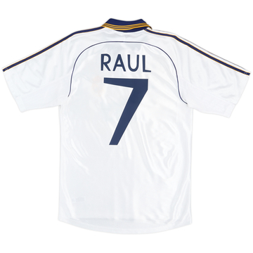1998-00 Real Madrid Home Shirt Raul #7 - 7/10 - (S)