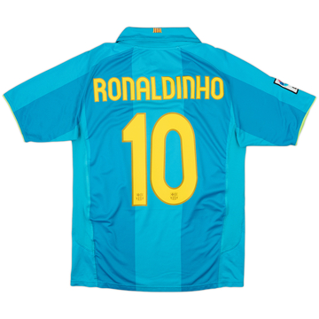 2007-09 Barcelona Away Shirt Ronaldinho #10 - 6/10 - (S)