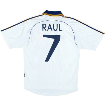 1998-00 Real Madrid Home Shirt Raul #7 - 8/10 - (S)
