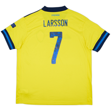 2020-21 Sweden Home Shirt Larsson #7 - 9/10 - (XL)