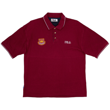 2002-03 West Ham Fila Polo Shirt - 8/10 - (XL)