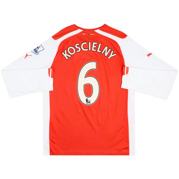 2015-16 Arsenal Home L/S Shirt Koscielny #6 - 8/10 - (M)