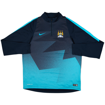 2015-16 Manchester City Nike 1/4 Zip Drill Top - 8/10 - (XL)
