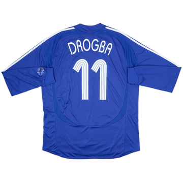 2006-08 Chelsea Home L/S Shirt Drogba #11 - 8/10 - (XL)