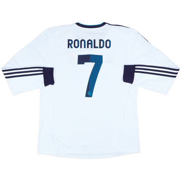 2012-13 Real Madrid Home L/S Shirt Ronaldo #7 - 8/10 - (XL)