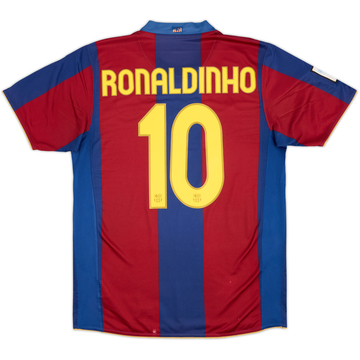 2007-08 Barcelona Home Shirt Ronaldinho #10 - 5/10 - (M)