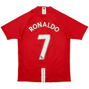 2007-09 Manchester United Home Shirt Ronaldo #7 - 6/10 - (XL.Boys)