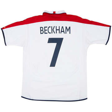 2003-05 England Home Shirt Beckham #7 - 6/10 - (L)