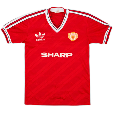 1986-88 Manchester United Home Shirt - 7/10 - (L.Boys)