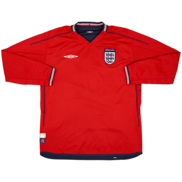 2002-04 England Away L/S Shirt - 5/10 - (L)