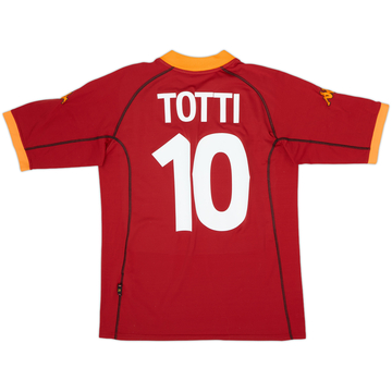 2001-02 Roma Home Shirt Totti #10 - 8/10 - (XL)