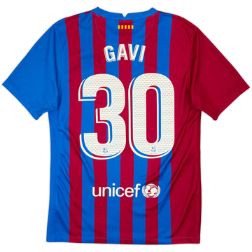 2021-22 Barcelona Home Shirt Gavi #30 - 8/10 - (S)