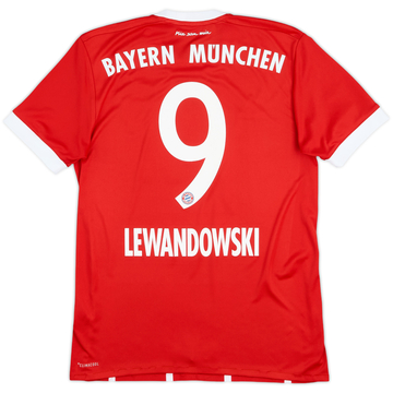 2017-18 Bayern Munich Home Shirt Lewandowski #9 - 8/10 - (XS)