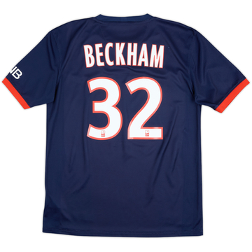 2013-14 Paris Saint-Germain Home Shirt Beckham #32 - 7/10 - (M)