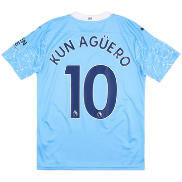 2020-21 Manchester City Home Shirt Kun Aguero #10 - 8/10 - (S)