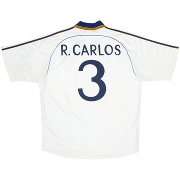 1998-00 Real Madrid Home Shirt R.Carlos #3 - 7/10 - (XL)