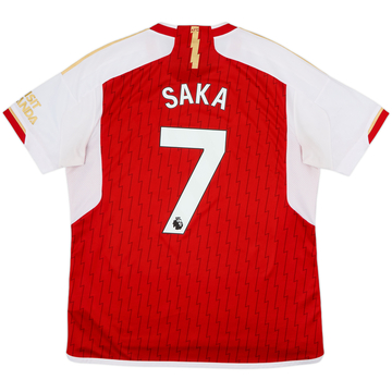 2023-24 Arsenal Home Shirt Saka #7 - 5/10 - (XL)