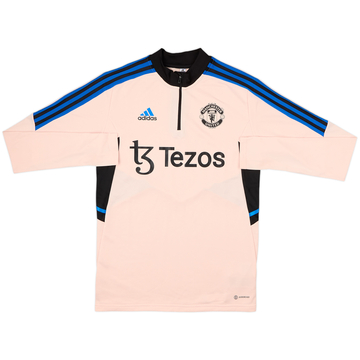 2022-23 Manchester United adidas Top de entrenamiento 1/4 Cremallera - 8/10 - (S)