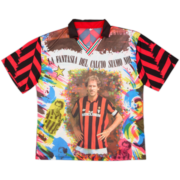 1990s AC Milan 'Il Massimo' Graphic Fan Shirt Baresi #6 - 9/10 - (L)